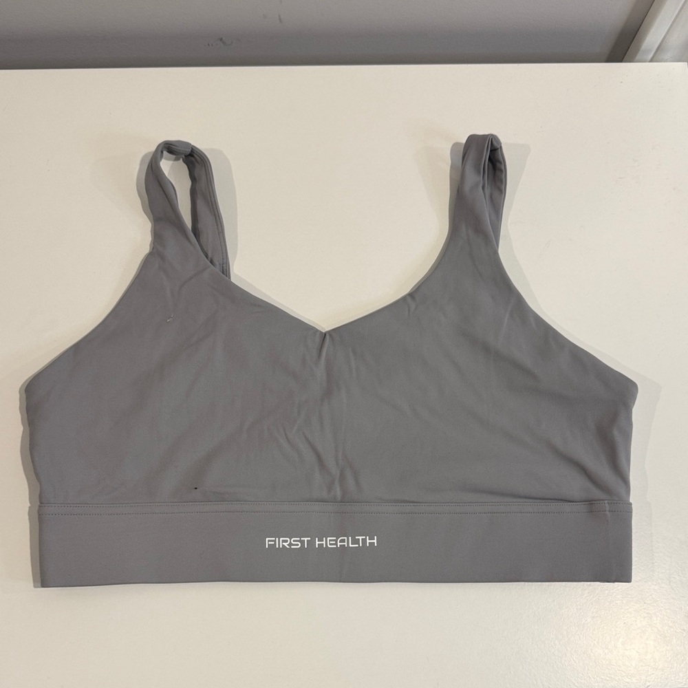 BB- First health gray sports bra size 14